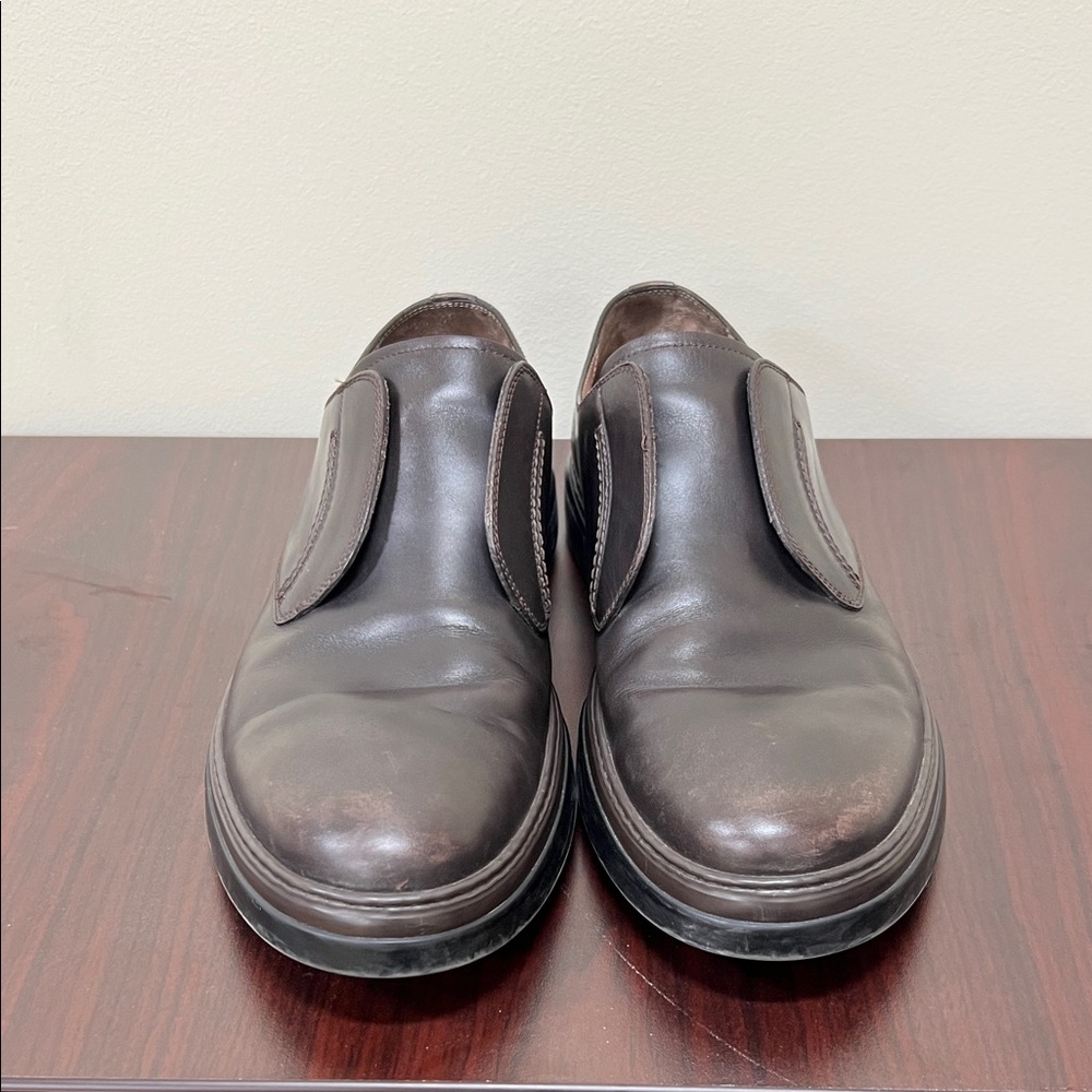 Salvatore Ferragamo Dark Brown Leather Loafers